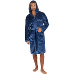 Load image into Gallery viewer, Mens hooded plush personalised dressing gown