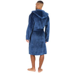 Load image into Gallery viewer, Mens personalised hooded plush dressing gown