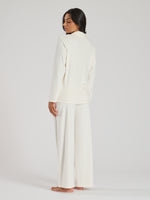 Load image into Gallery viewer, Ladies personalised velour long personalised pyjama set