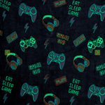 Load image into Gallery viewer, Boys personalised gaming glow in the dark blanket throw