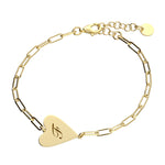 Load image into Gallery viewer, Womens chain heart personalised bracelets