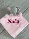 Babies personalised elephant comforter Light Pink
