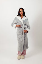 Load image into Gallery viewer, Ladies borg lined fleece personalised dressing gown