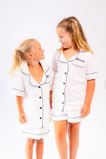 Load image into Gallery viewer, Boys short jersey personalised pyjamas sets