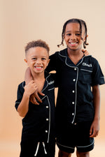 Load image into Gallery viewer, Boys short jersey personalised pyjamas sets