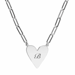 Load image into Gallery viewer, Womens chain heart pendant personalised necklace