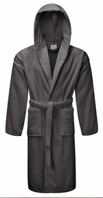 Load image into Gallery viewer, Mens personalised luxury hooded terry towelling dressing gown