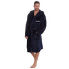 This mens plush dressing gown in Navy is super soft and plush, perfect for keeping you warm on a cold day. Complete with a hood to the back, pockets on either side and a tie around the waist. The perfect item for a gift as this can be personalised in any name of your choice and you can choose the thread colour. This will be embroidered.