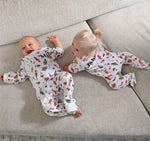 Load image into Gallery viewer, Babies unisex personalised family christmas themed sleepsuit