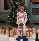 Load image into Gallery viewer, Kids unisex personalised family christmas fairisle pyjamas