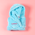 Load image into Gallery viewer, Lulabay girls personalised hooded dressing gowns