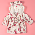 Load image into Gallery viewer, Lulabay baby girls personalised fairy print hooded dressing gown