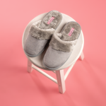 Load image into Gallery viewer, Ladies personalised polar bear printed dressing gown and slippers gift set