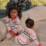 Load image into Gallery viewer, Kids unisex personalised family christmas fairisle pyjamas