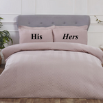 Load image into Gallery viewer, His & Hers personalised chevron pinsonic bedding