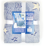 Load image into Gallery viewer, Unisex Kids personalised stars glow in the dark blanket throw