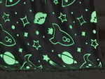 Load image into Gallery viewer, Unisex Kids personalised space glow in the dark blanket throw