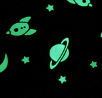 Load image into Gallery viewer, Baby boys personalised space glow in the dark blanket throw