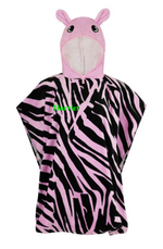 Load image into Gallery viewer, Kids personalised zebra hooded towel