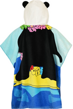 Load image into Gallery viewer, Kids personalised panda hooded towel