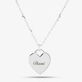 Womens heart shaped pendant personalised necklace