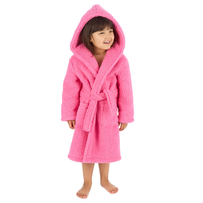 girls premium personalised dressing gown | personalised premium hooded dressing gown for girls | girls luxury fleece robe | embroidered girls dressing gown