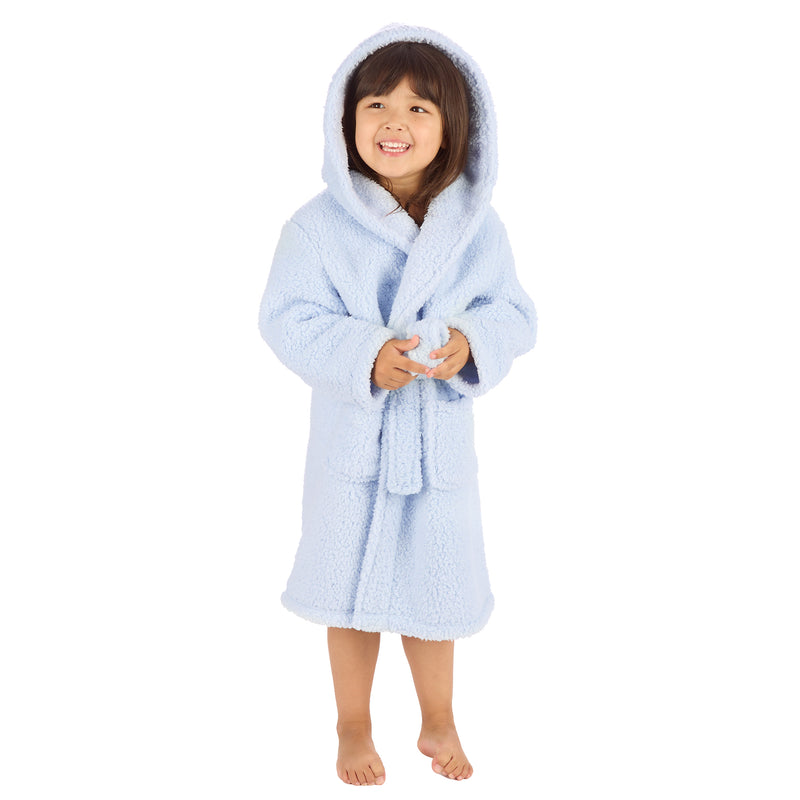 girls premium personalised dressing gown | personalised premium hooded dressing gown for girls | girls luxury fleece robe | embroidered girls dressing gown