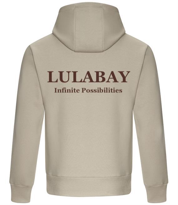 Lulabay luxury branded hoodie | oversized branded hoodie for women | luxury flock logo hoodie