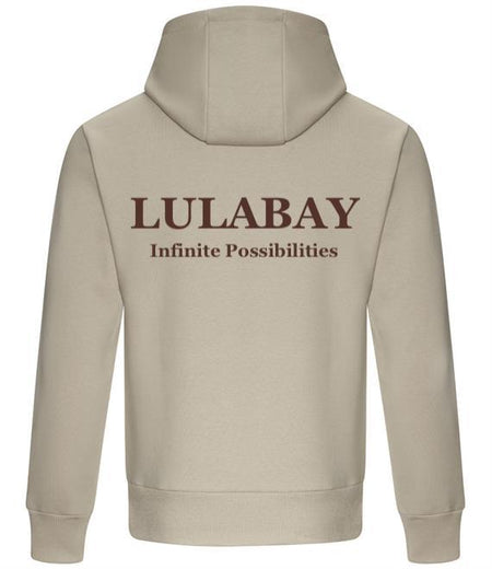 Lulabay luxury branded hoodie | oversized branded hoodie for women | luxury flock logo hoodie