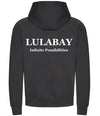 Lulabay luxury branded hoodie | oversized branded hoodie for women | luxury flock logo hoodie