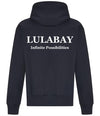 Lulabay luxury branded hoodie | oversized branded hoodie for women | luxury flock logo hoodie