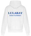Lulabay luxury branded hoodie | oversized branded hoodie for women | luxury flock logo hoodie