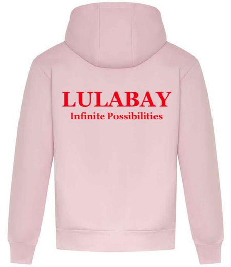 Lulabay luxury branded hoodie | oversized branded hoodie for women | luxury flock logo hoodie
