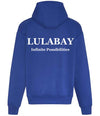 Lulabay luxury branded hoodie | oversized branded hoodie for women | luxury flock logo hoodie