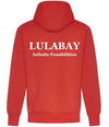 Lulabay luxury branded hoodie | oversized branded hoodie for women | luxury flock logo hoodie