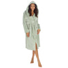 personalised fleece maxi dressing gown women | personalised fleece maxi dressing gown pink women (change according to colour image)