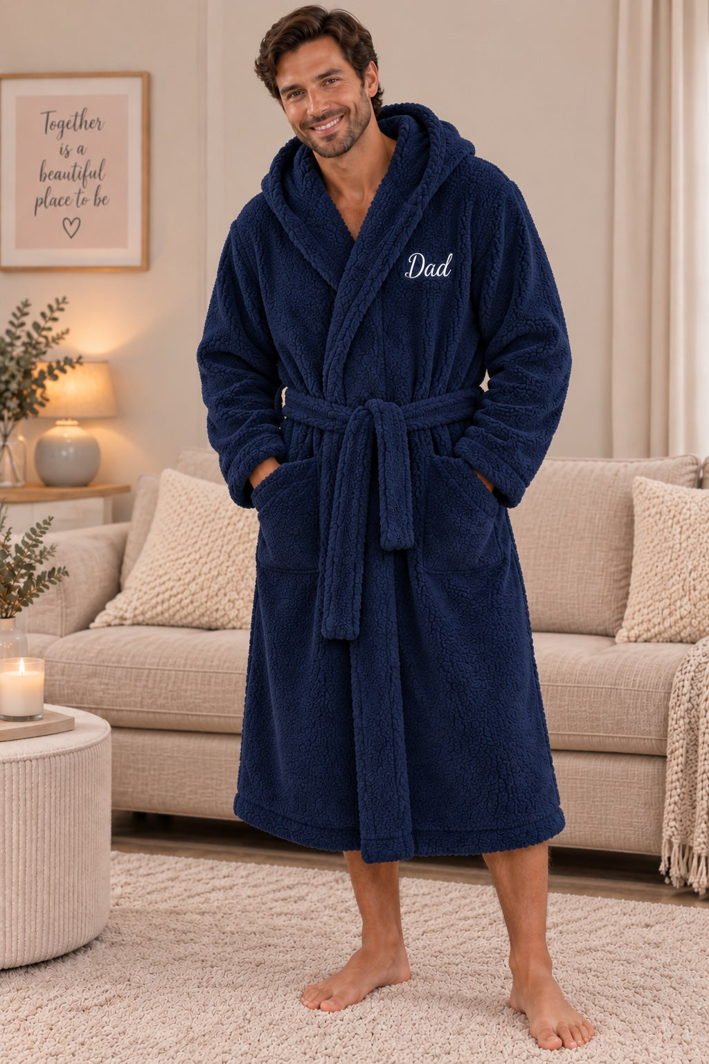 Personalised Luxury Fleece Dressing Gown
