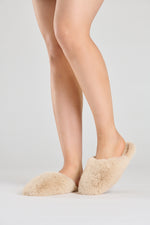 Load image into Gallery viewer, Lulabay ladies fluffy square mule slippers
