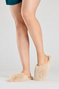 Lulabay ladies fluffy square mule slippers