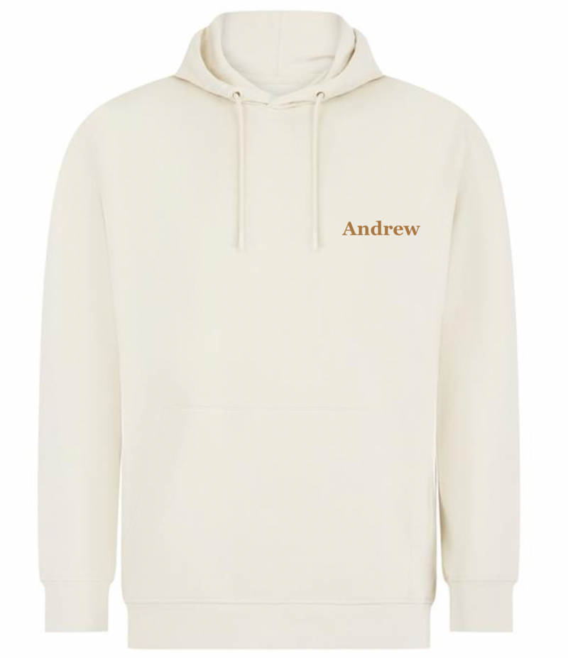 men's sustainable personalised hoodie | personalised men's heavyweight hoodie | Lulabay sustainable hoodie