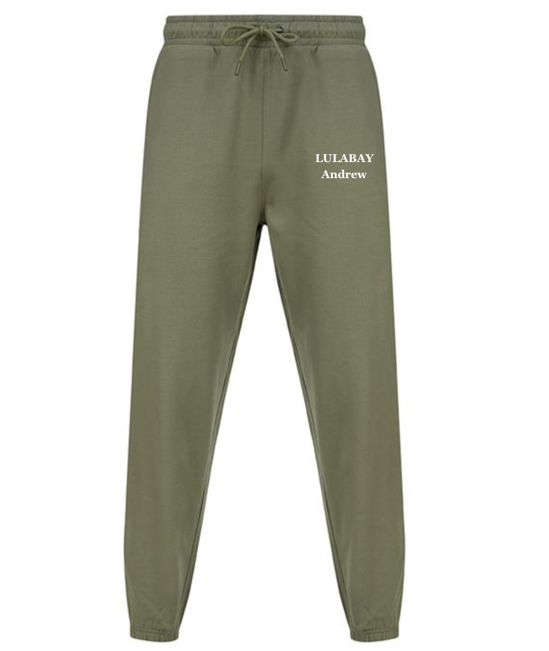 Lulabay mens sustainable personalised joggers