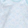 Baby/toddler boys personalised pyjama set white with light blue elephant print, with matching light blue cuffs. Personalised on the left chest with the name in blue. A lovely soft pyjama set which would be a great addition to any littles ones bed time wardrobe. 