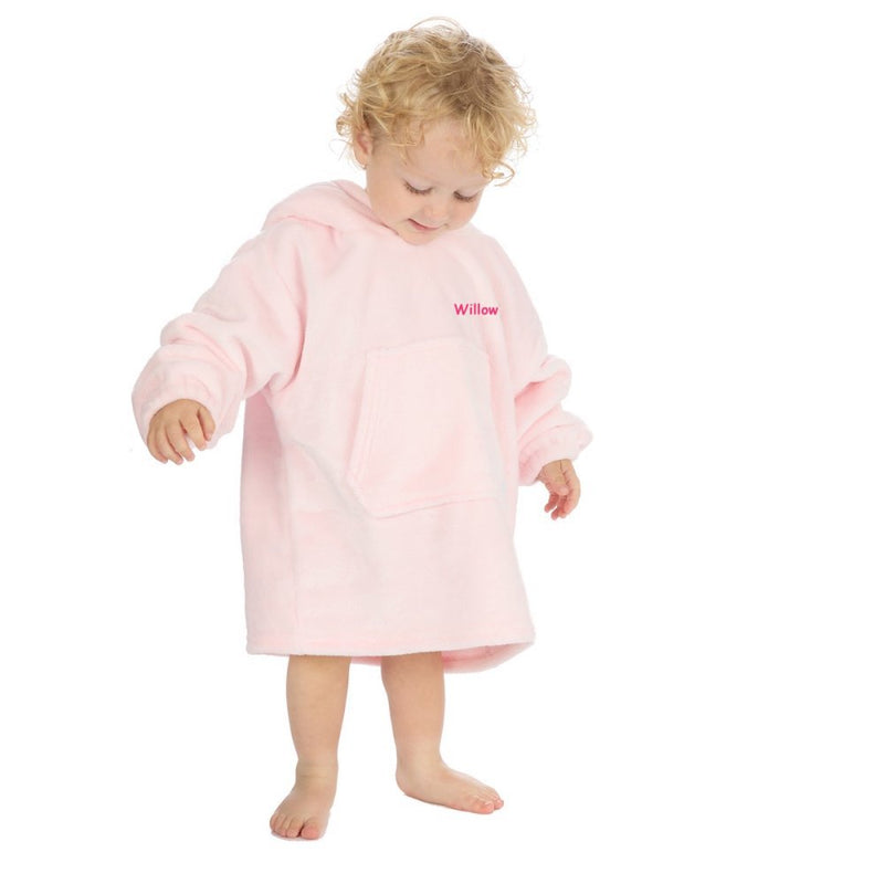 baby personalised plush hoodie | borg lined baby hoodie | personalised cosy hoodie for baby | embroidered plush baby hoodie