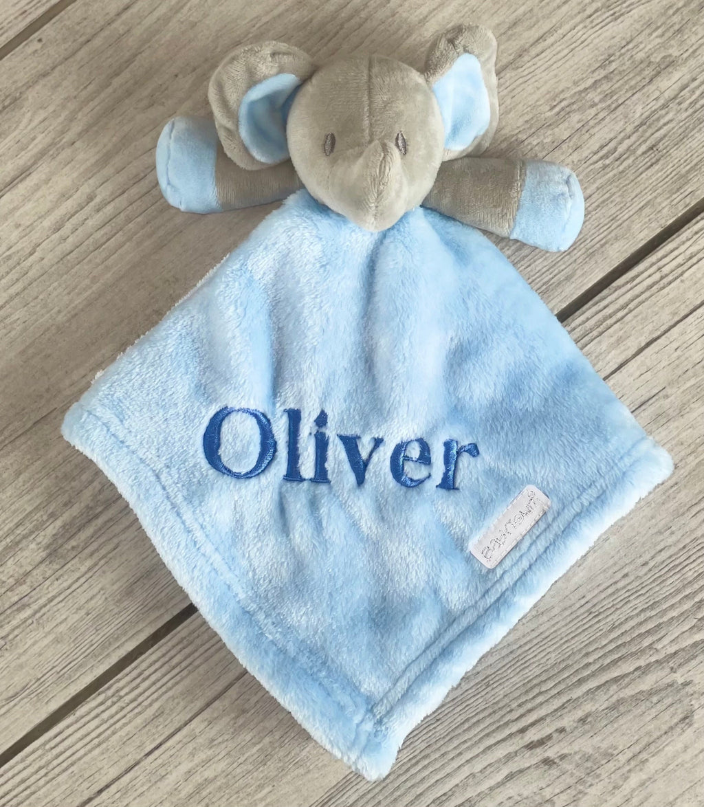Baby personalised elephant comforter