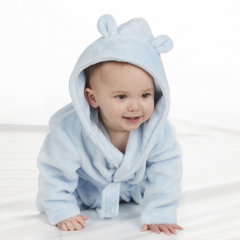 Babys hooded personalised dressing gowns