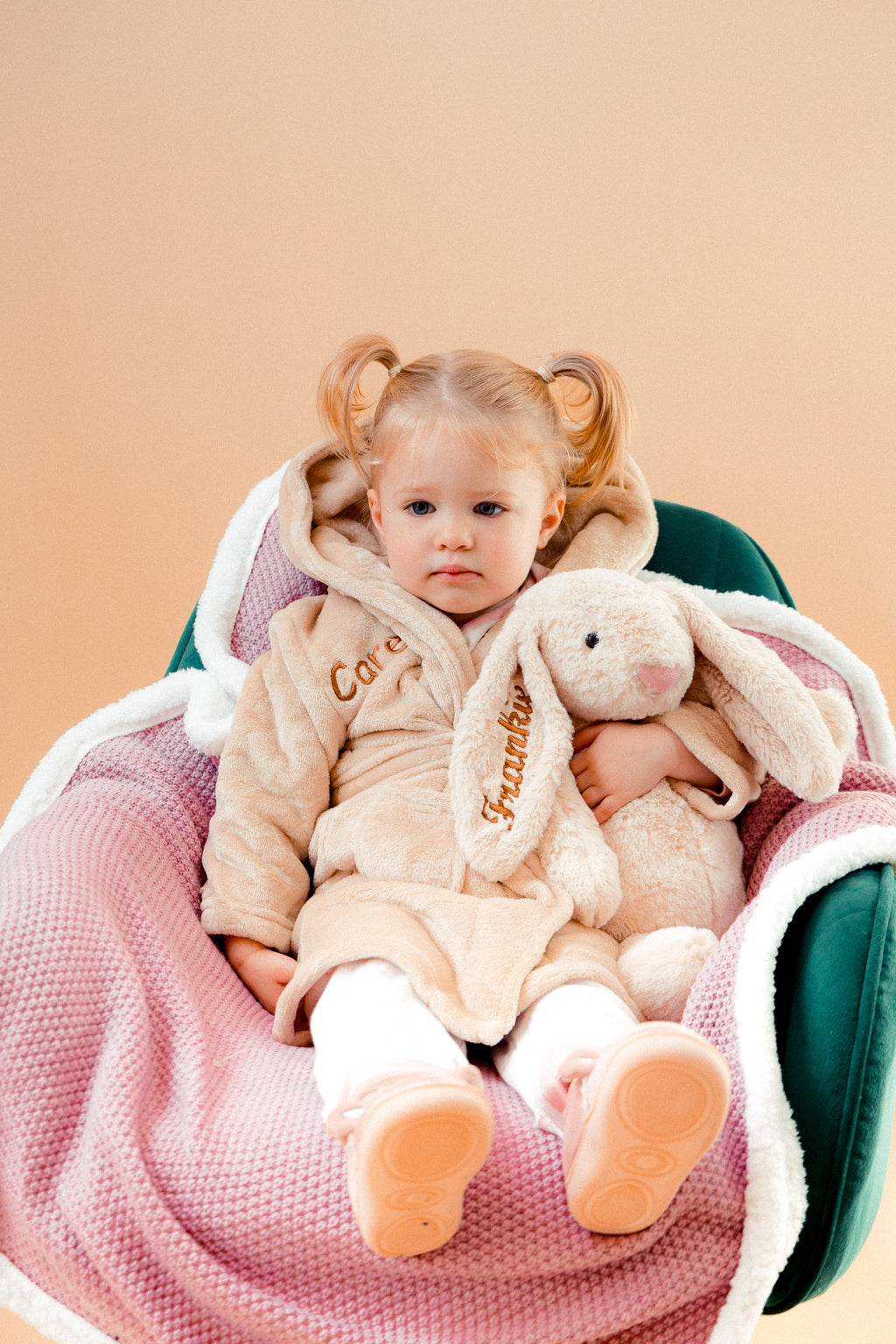 Personalised Elephant Hooded Dressing Gown – Baby Unisex