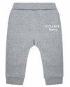 baby personalised sustainable joggers | personalised baby joggers | recycled baby jogging bottoms | embroidered baby lounge joggers