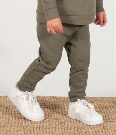baby personalised sustainable joggers | personalised baby joggers | recycled baby jogging bottoms | embroidered baby lounge joggers