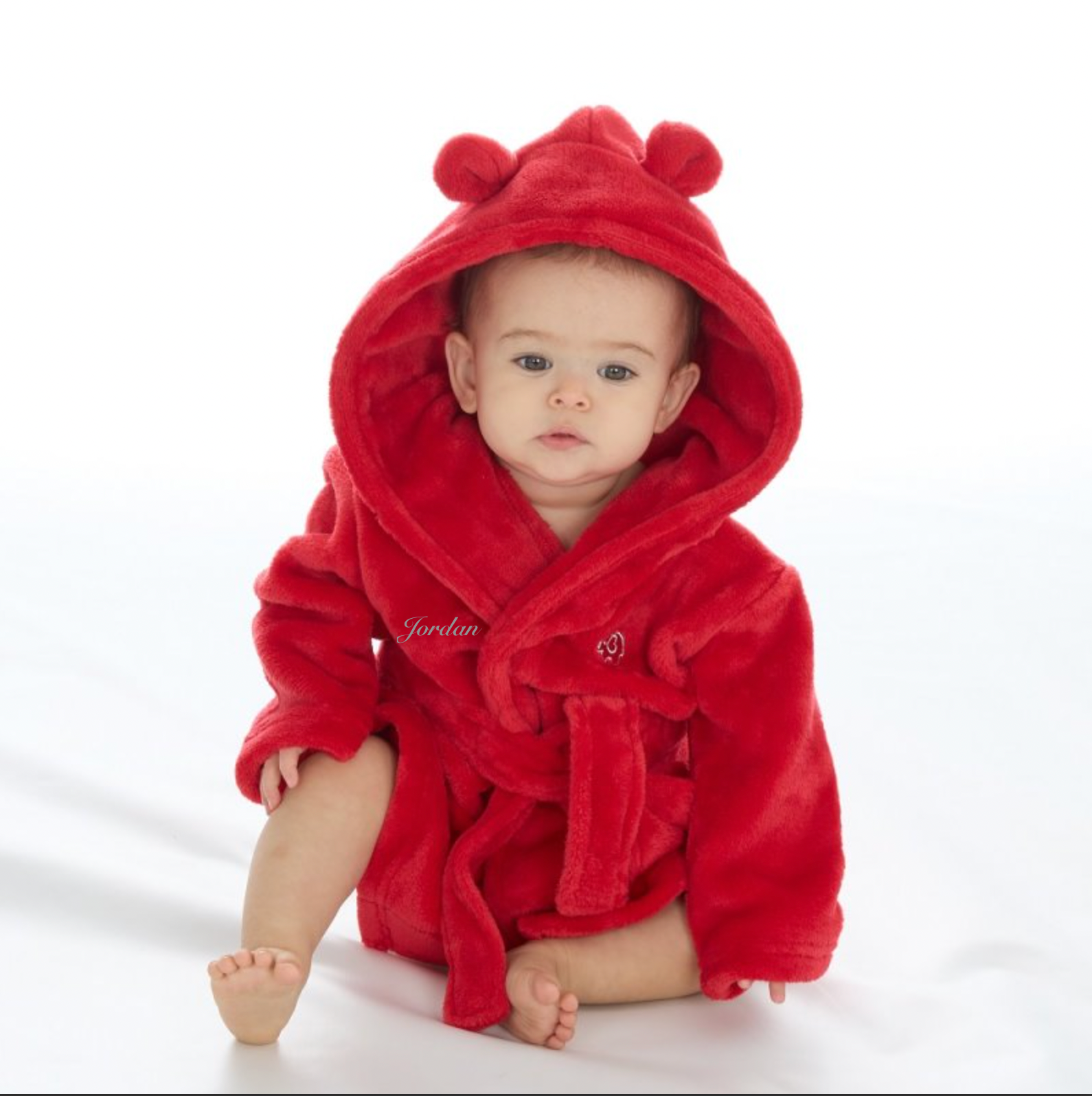 Baby hooded personalised dressing gowns