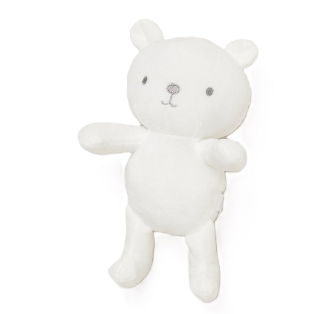 A baby's soft bear toy cute grey stitched eye's nose and face in grey. A lovely little teddy bear soft and snuggly !